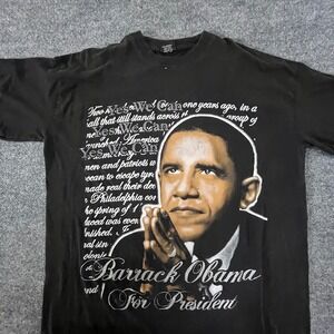 Tanu Harlem T-Shirt Mens Size 4XL Black Obama For President Yes We Can Graphic